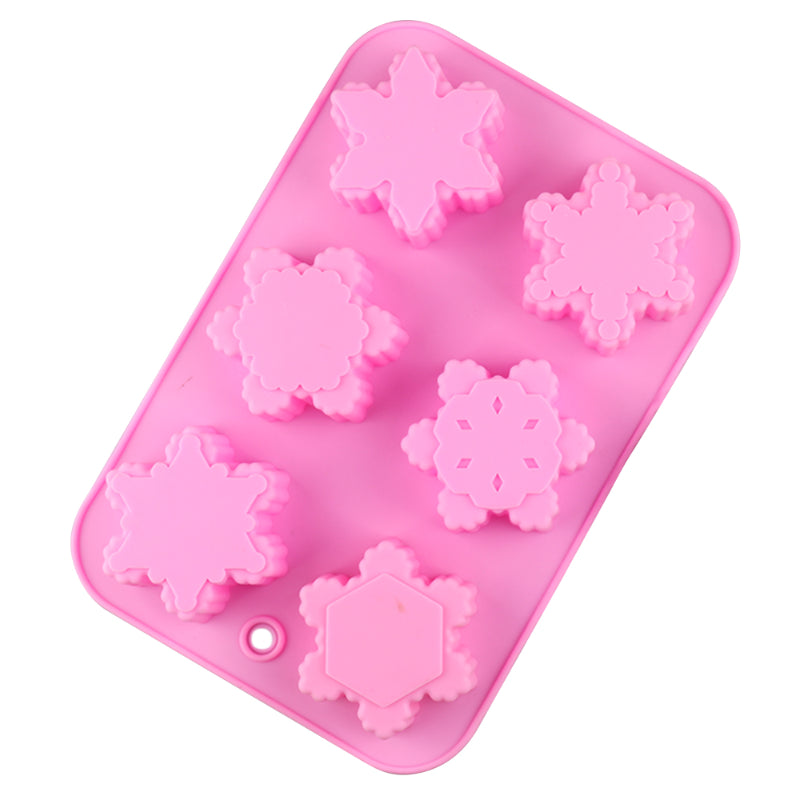 3D Christmas Snowflake Silicone Candle Molds for DIY Soap and Cake Decor