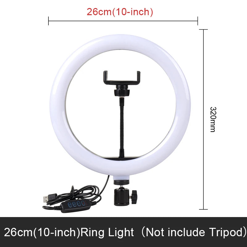 10inch Selfie Ring Light with Tripod for Video Recording