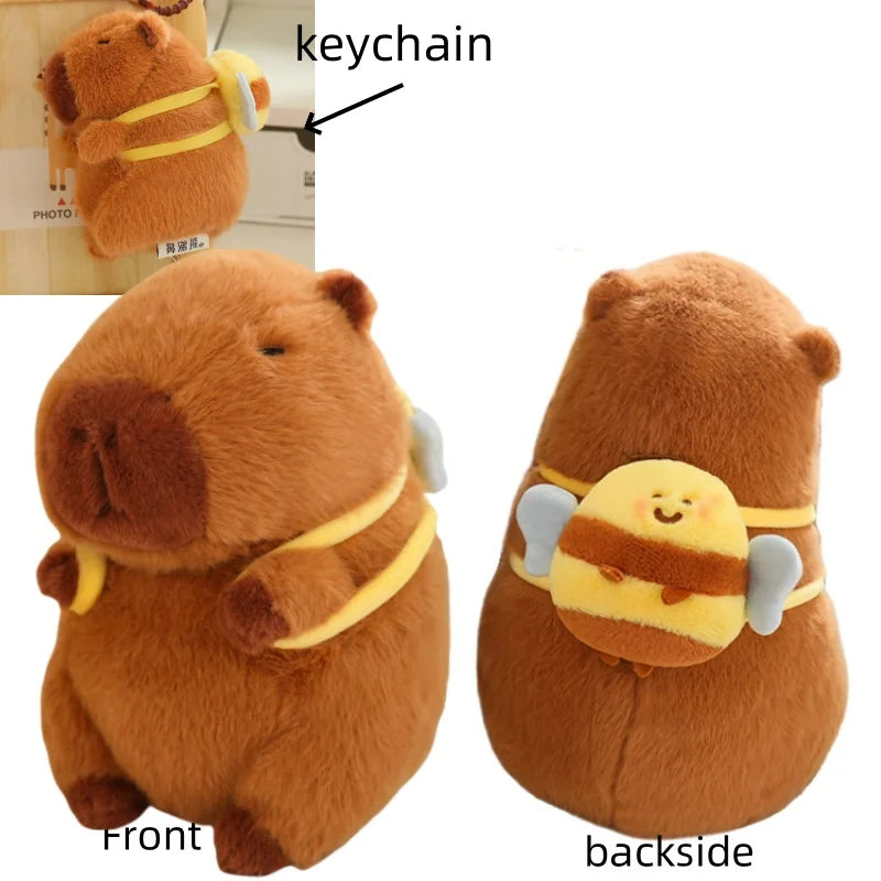 Lotus Leaf Capybara Plush Toy with Unicorn and Dinosaur Design