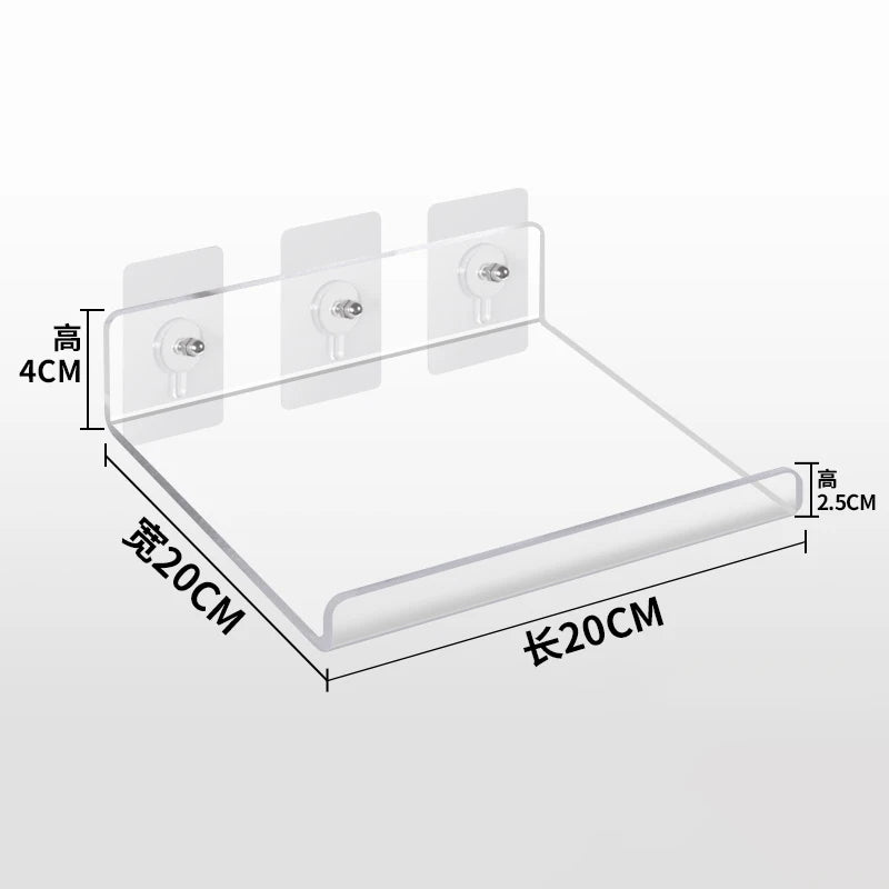 Invisible Acrylic Floating Wall Ledge Shelf for Kids Bookshelves and Bathroom Storage