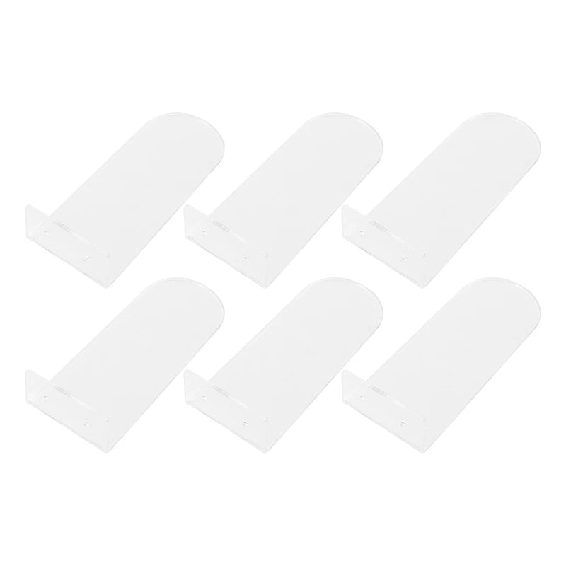 6 Pack Floating Shoe Shelves Acrylic Wall Mounted Display