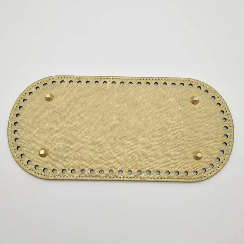 22x10cm PU Leather Bag Base with Holes for Crochet DIY
