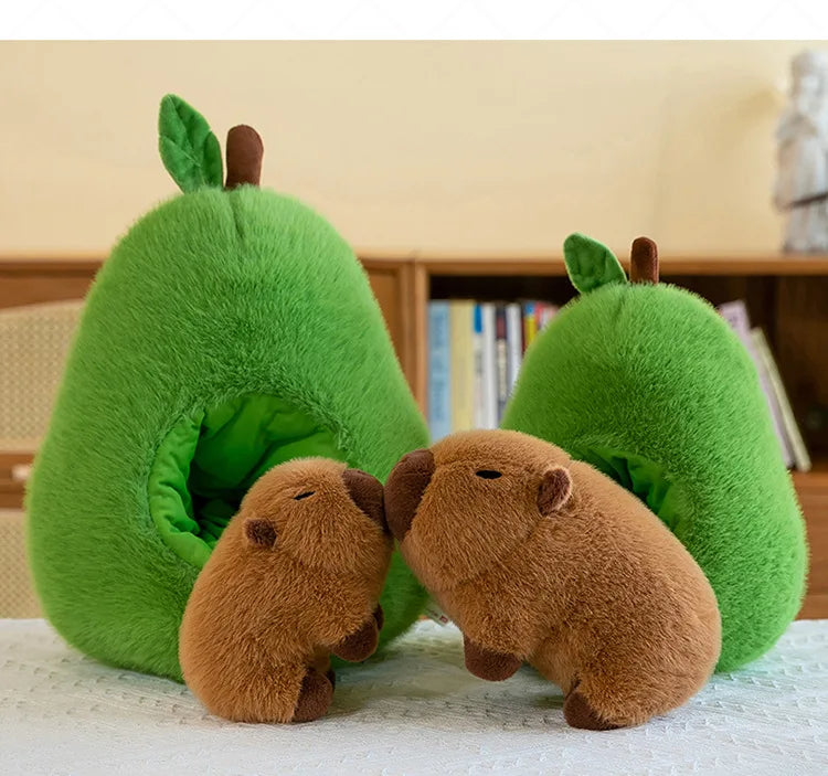 35cm Plush Capybara Doll Avocado Mouse Soft Toy Gift