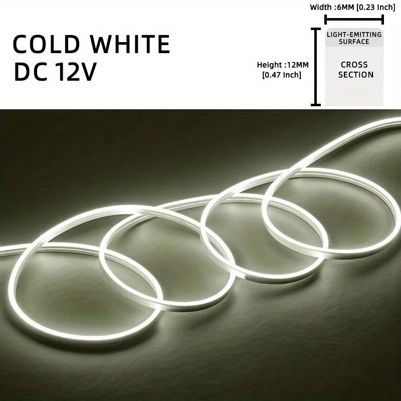 Neon LED Strip Light 5M 600 LEDs Waterproof Flexible Silicone Lamp