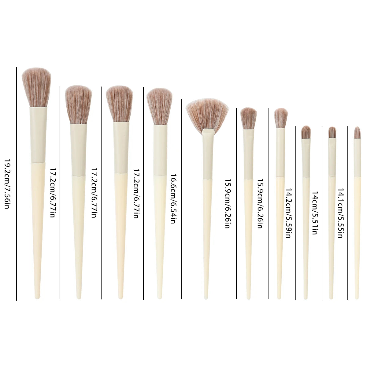 10pcs Premium Makeup Brushes Set for Eye Shadow Foundation