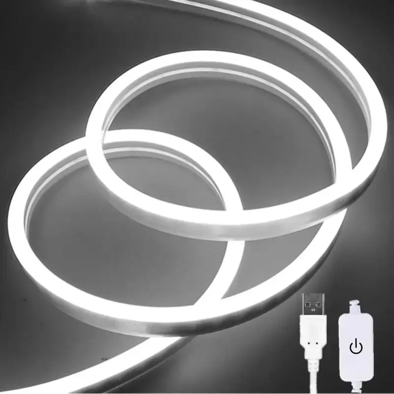 Touch Sensor LED Strip Lights Neon Sign USB Dimmable Waterproof Flexible Tape Bedroom Backlight DIY Decor