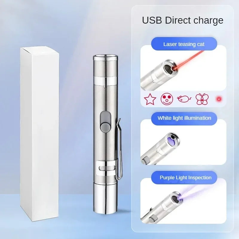 Enhanced Multifunctional Toy with USB Charging Infrared Laser Pattern Projection Interactive Cat Stick for Pet Activity Supplies