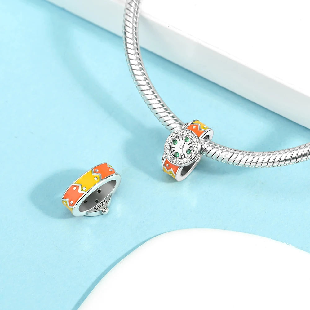 Authentic 925 Sterling Silver Charm Sparkling Star Moon Sun Pendant Jewelry Gift