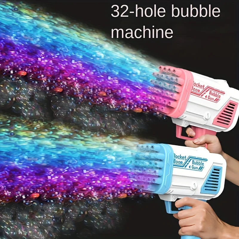 Popular Electric Bubble Gun for Children's Toys 32 Hole Design