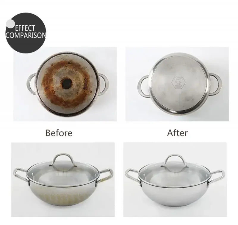 2pcs Emery Cleaning Sponge Wipe Pot Remove Rust Kitchen Utensils