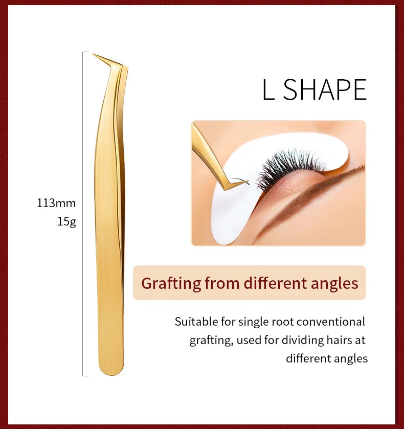 6 Piece False Eyelash Tweezers Set for Precision Lash Application Eyebrow Grooming and Nail Art Tools