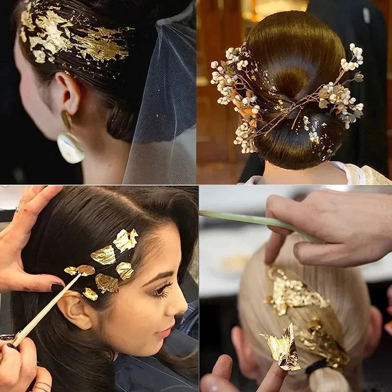 100Pcs Imitation Gold Sliver Copper Foil Paper for DIY Craft