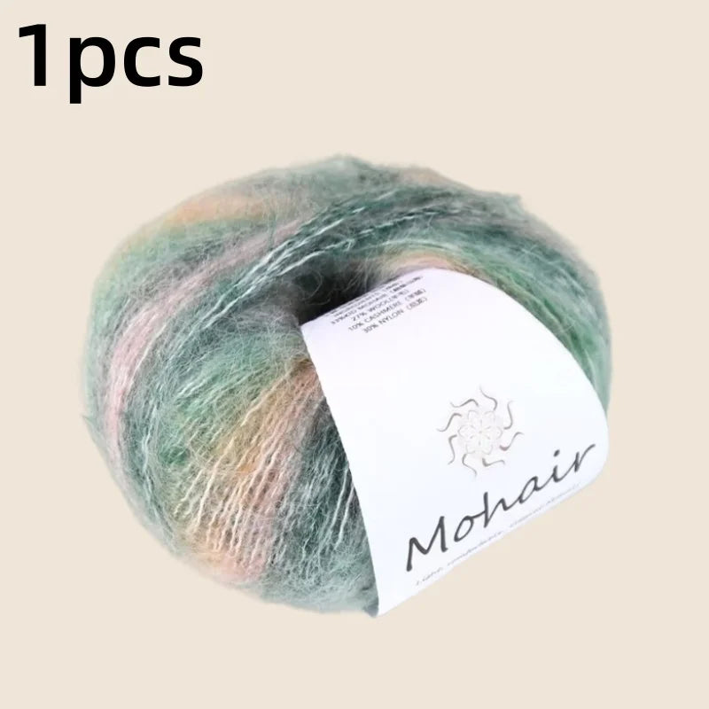 Gradient Mohair Soft Cotton Yarn for Baby Sweater Hat Scarf
