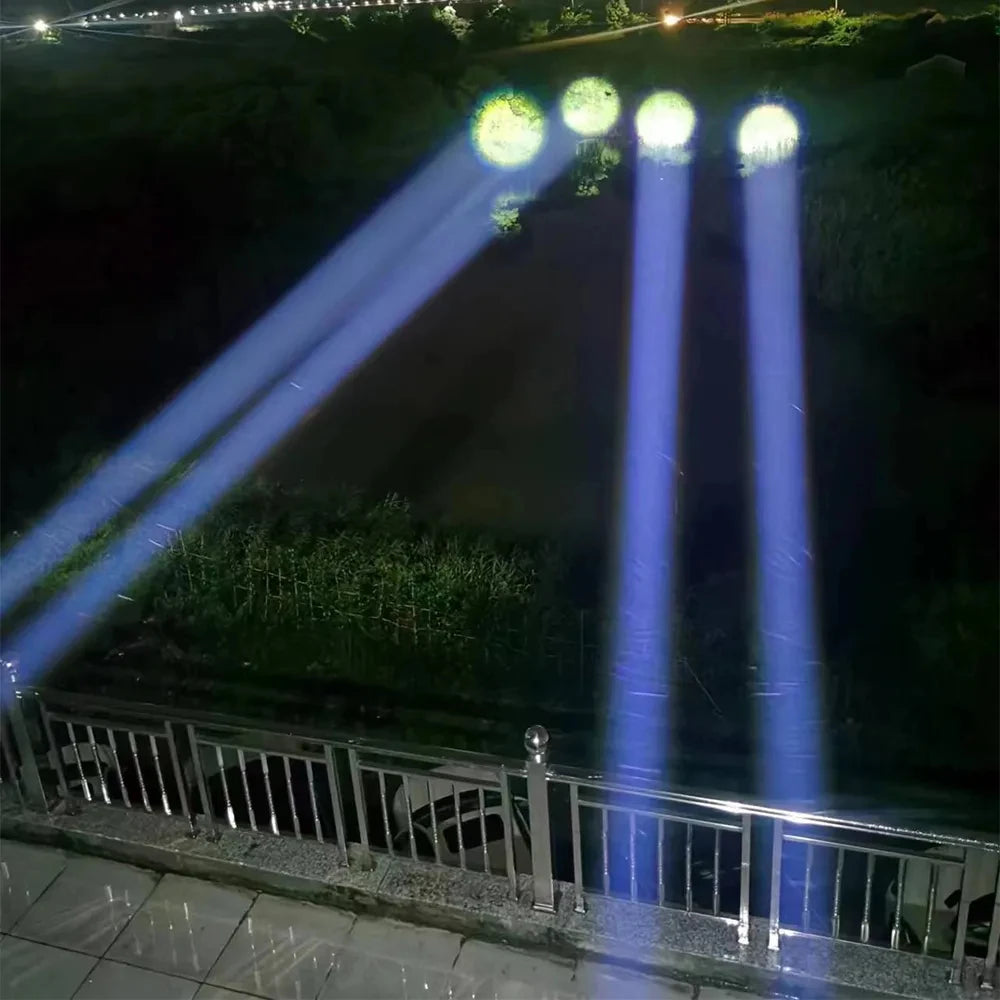 Powerful Rechargeable LED Flashlight with Long Range Zoom for Outdoor Adventures