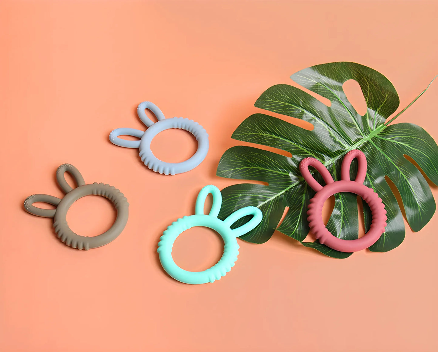 Baby Silicone Teether Bunny Safe Pacifier for Happy Teething