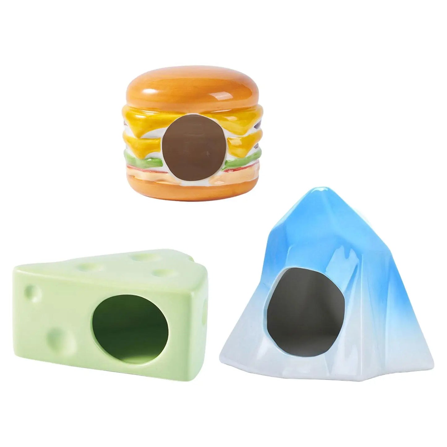 Ceramic Hamster House Creative Cage Accessory Cool Nest Hamster Hideout for Squirrels Small Chinchilla Gerbils Dwarf Hamster