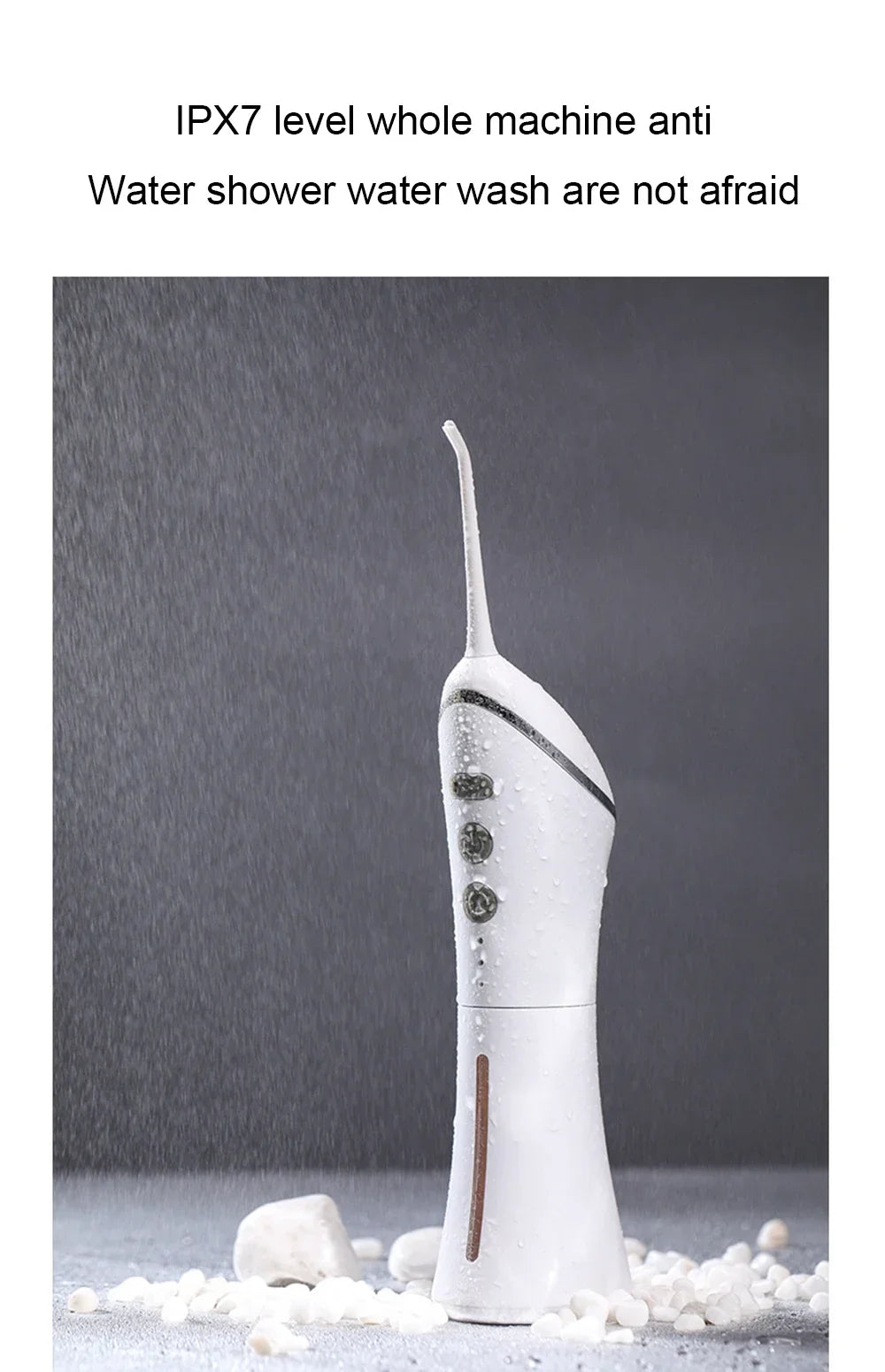 Electric Tooth Flosser High Pressure Jet USB Rechargeable Oral Irrigator with Whitening Technology