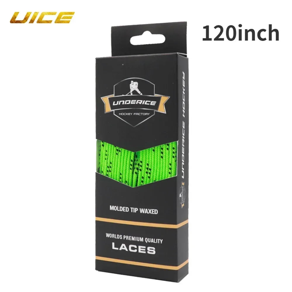 Ice Hockey Skate Laces 84-120inch Waxed Dual Layer Braid