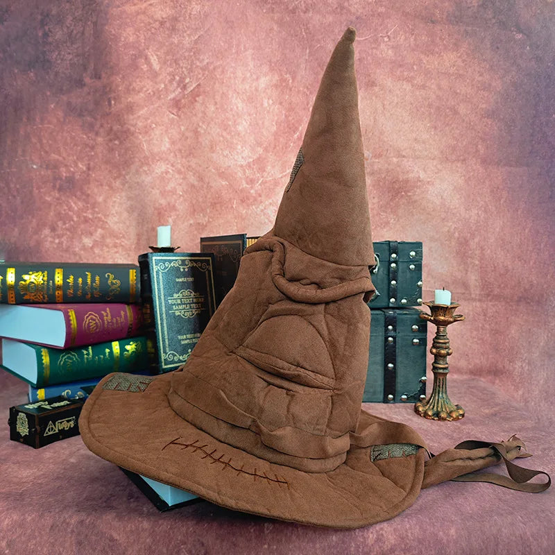 Witch Wizard Sorting Hat Leather Halloween Costume Accessory for Men and Women Cosplay Party Prop