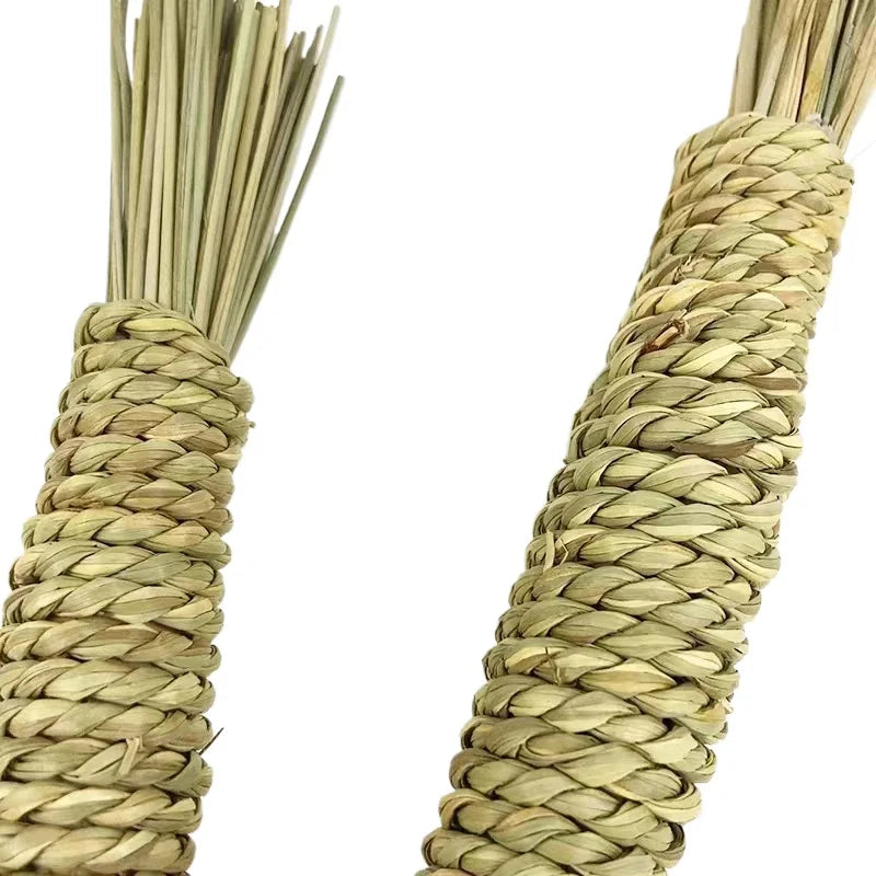 1/2Pcs Natural Straw Rope Carrot Hamster Molar Chew toy Small Pets Toys For Hamster Rabbit Grinding Groducts Gnaw Toy Supplies