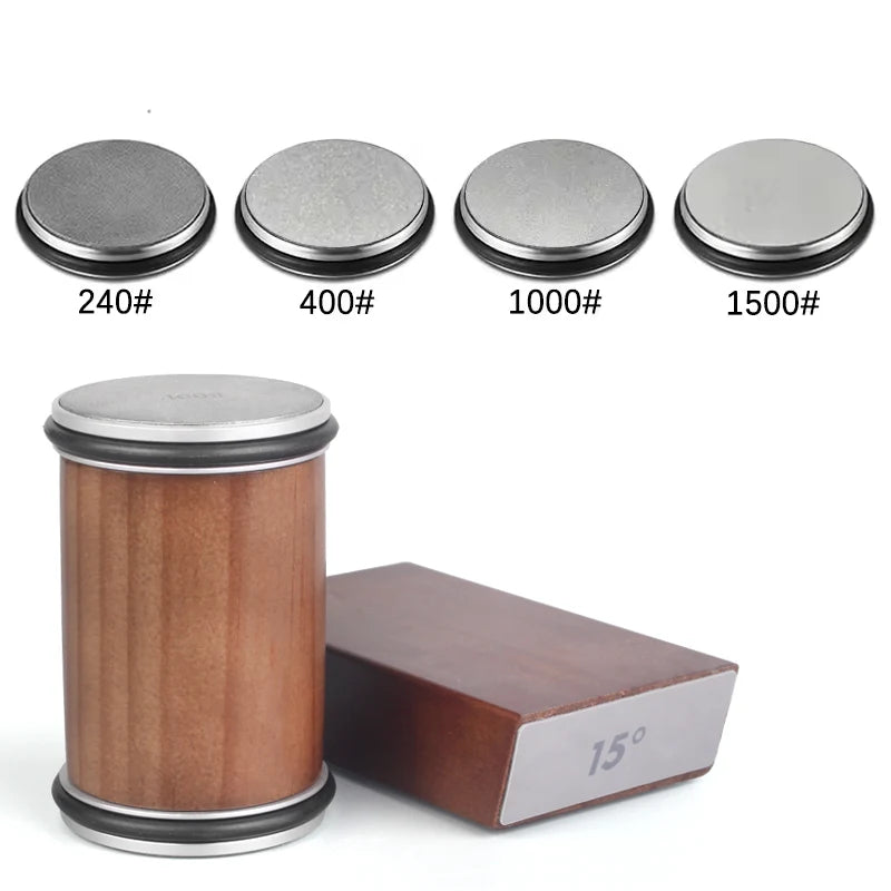 Rolling Knife Sharpener Kit with Magnetic Holder and Diamond Stones