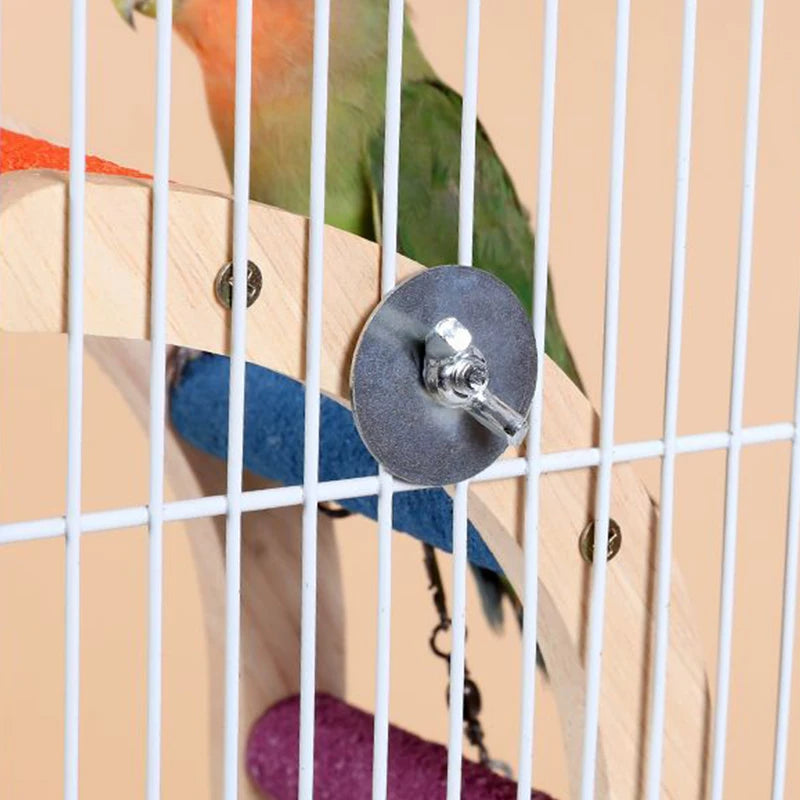 4/6/8 Step Bird Climbing Ladder Parrot Toy Ladder Bird Interaction Fun Climbing Toys Wooden Exercise Rack