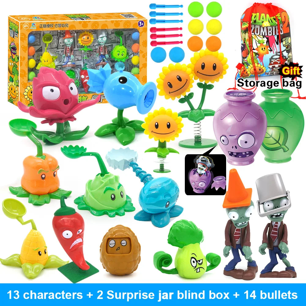 Plants vs Zombies 2 Full Set Toys Pea Shooter and Friends Role Play Action Figures for Kids