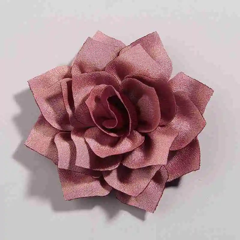 50PCS 7.5CM 2.95 Inch Fashion Lotus Satin Hair Flowers for DIY Headbands and Wedding Decor