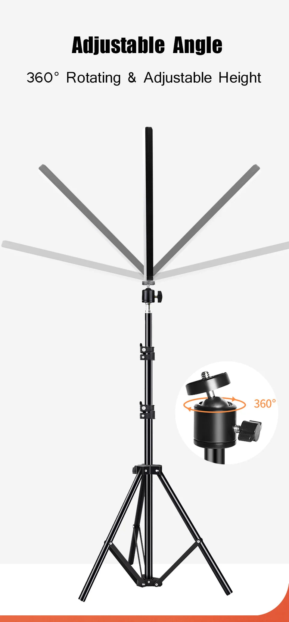 LED Video Lights Conference Photography Lighting Selfie Light Lamp With Tripod For TikTok Zoom Live Streaming