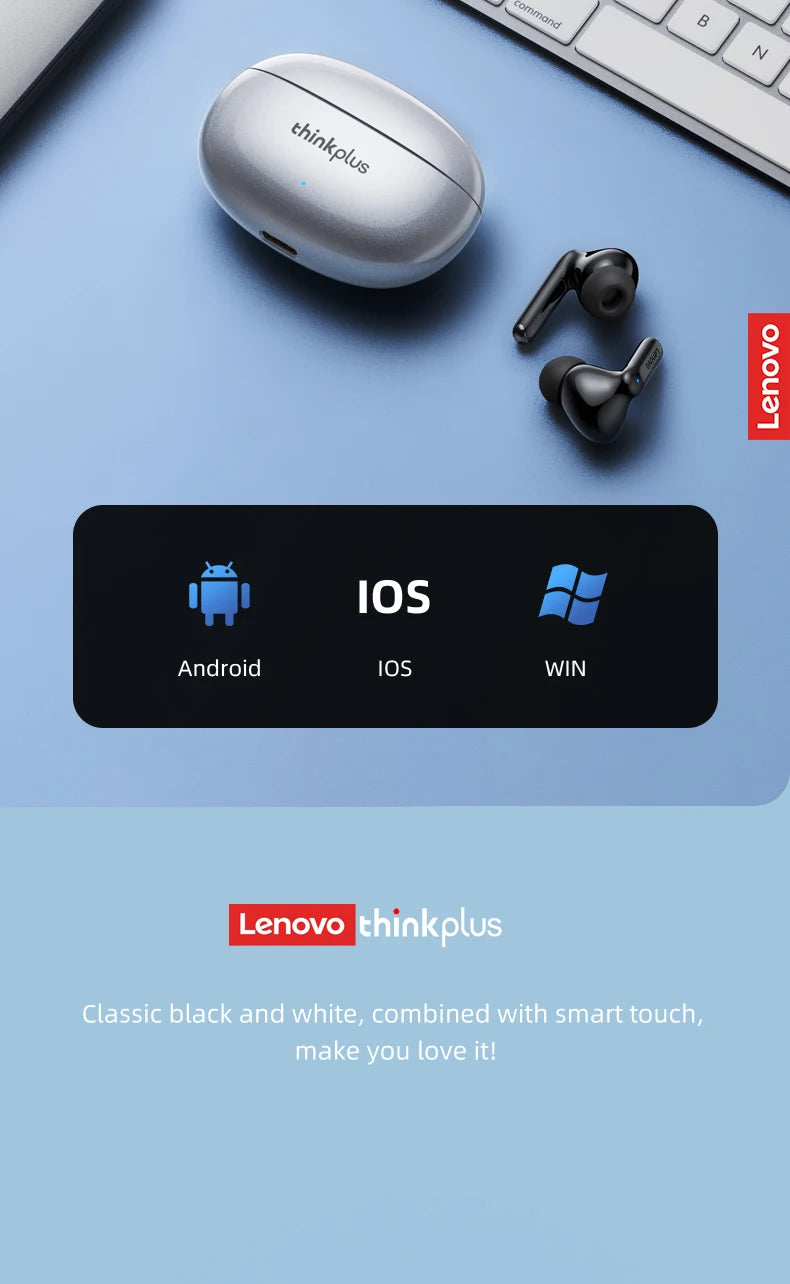 Lenovo Thinkplus XT88 In Ear Bluetooth Earphones With Dual Microphones And Bass HIFI Sound