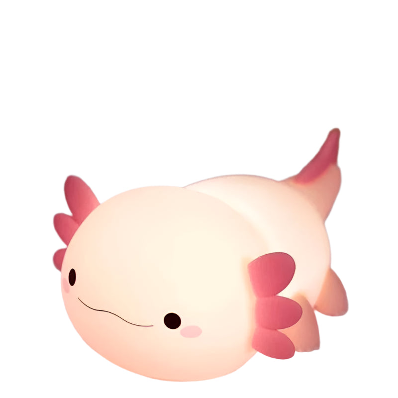 Cute Axolotl Night Light Silicone Table Lamp USB Rechargeable