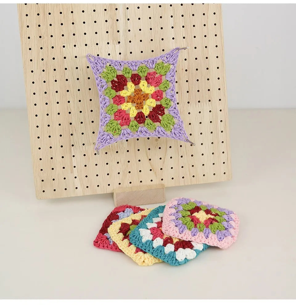 Wooden Knitting Blocking Board for Granny Squares Shawls Scarves Socks Sweaters and DIY Projects