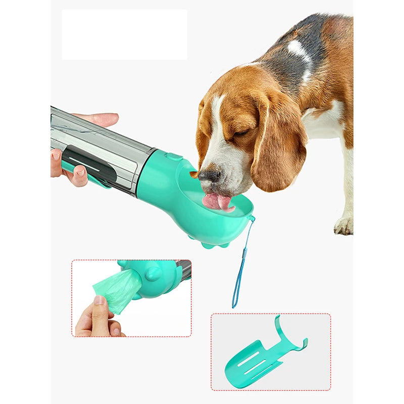 3 In 1 Portable Pet Dog Water Bottle Food Feeder Dispenser