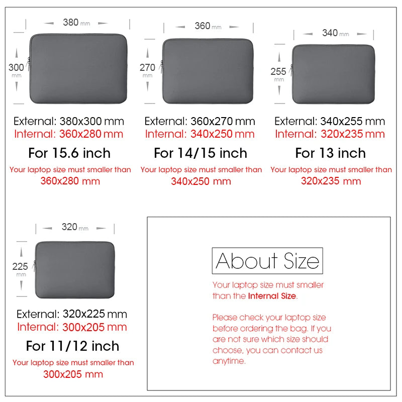 Laptop Bag For Xiaomi Lenovo Dell Notebook Sleeve 13 15 Inch