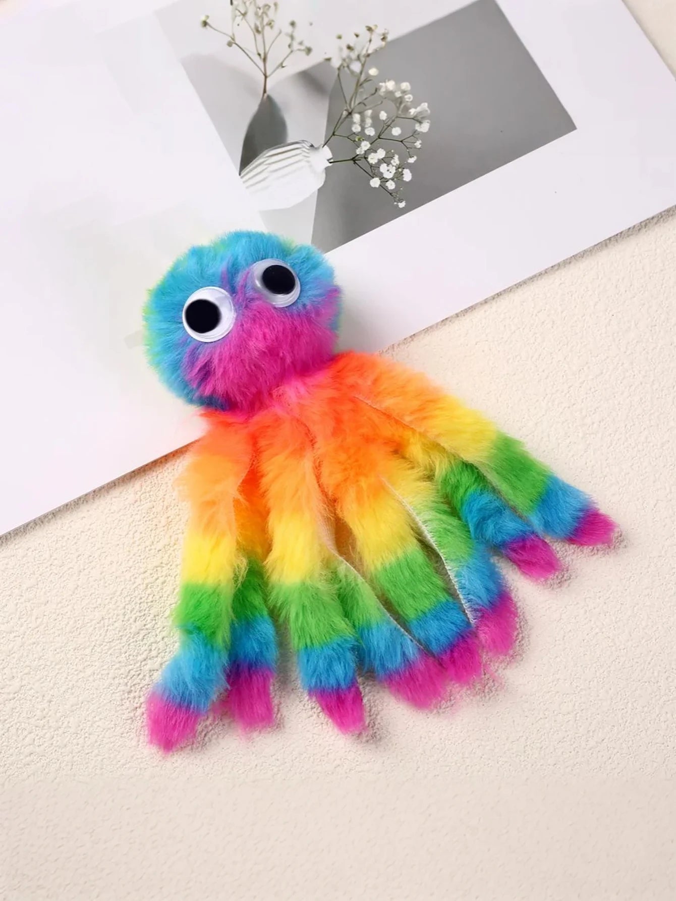 Adorable Octopus Plush Cat Toy - Interactive Chew & Kick Game, Teaser Wand Replacement Heads, Assorted Colors for Indoor Cats