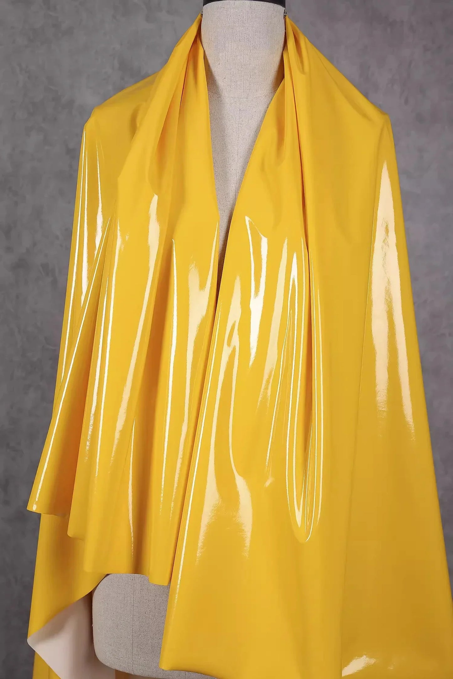 50x145cm Shiny Glossy Soft Leather Fabric Elastic Faux PU for DIY Sewing Dresses and Accessories