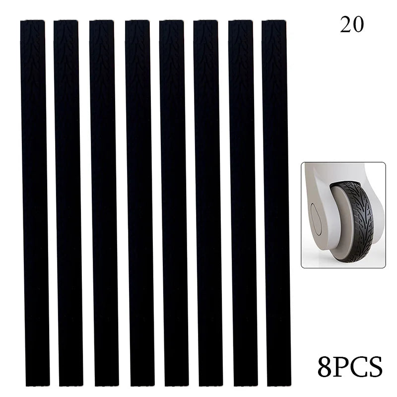 4PC Silicone Suitcase Wheel Protection Case for Quiet Travel