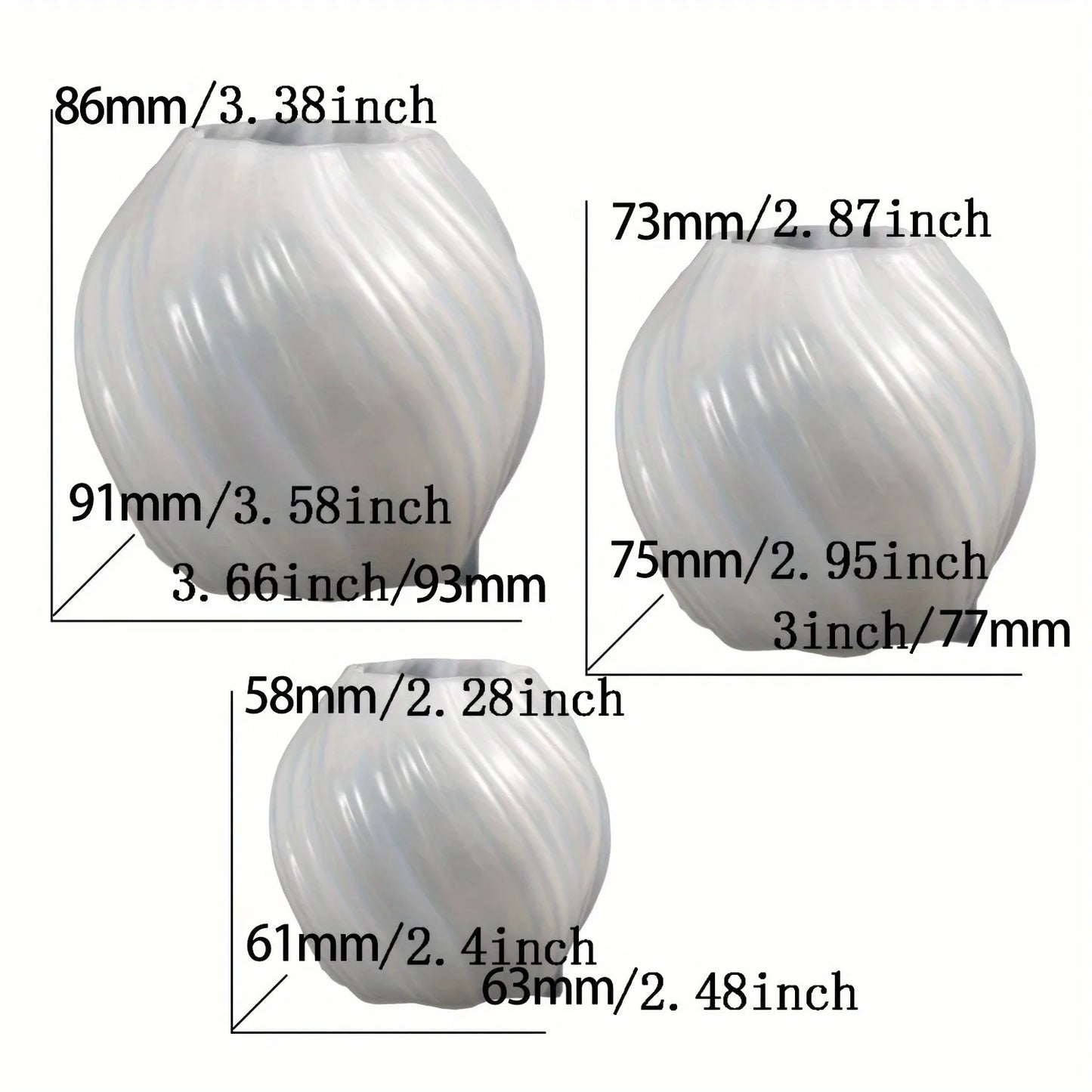 1pc 3D Geometric Pillar Candle Mold for DIY Candle Making