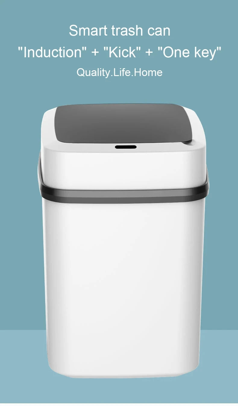 13L Kitchen Trash Bin Touchless Bathroom Smart Trash Can