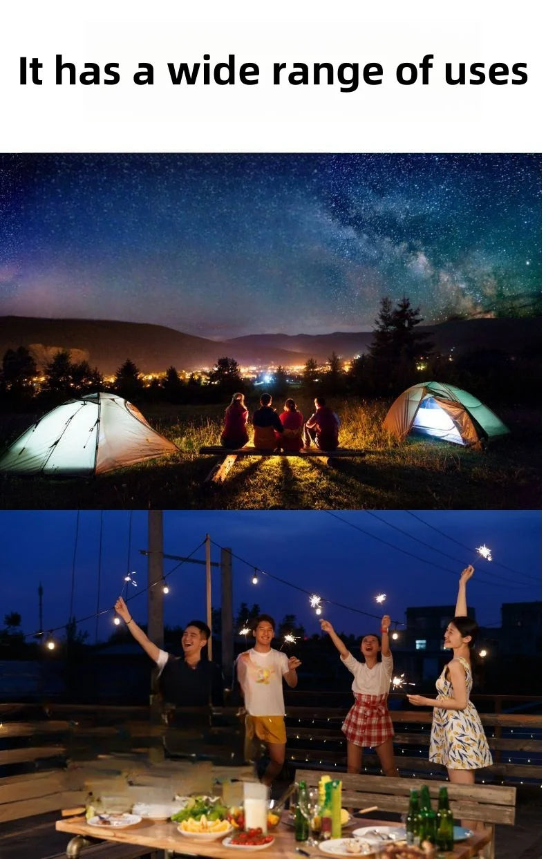 2pcs Rechargeable LED Emergency Portable Lights for Camping