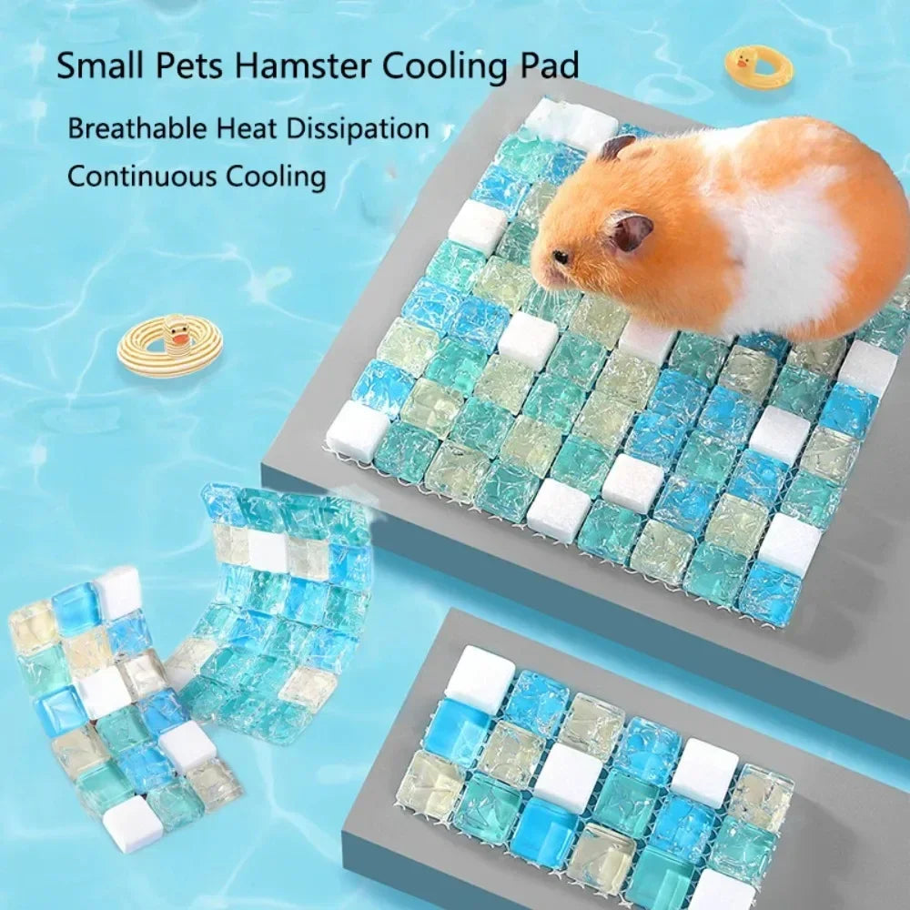 Small Pets Hamster Summer Cooling Pad Natural Crystal Ore Cool Mat Resin Cooler Beds for Chinchilla Guinea Pig Hamster Accessory