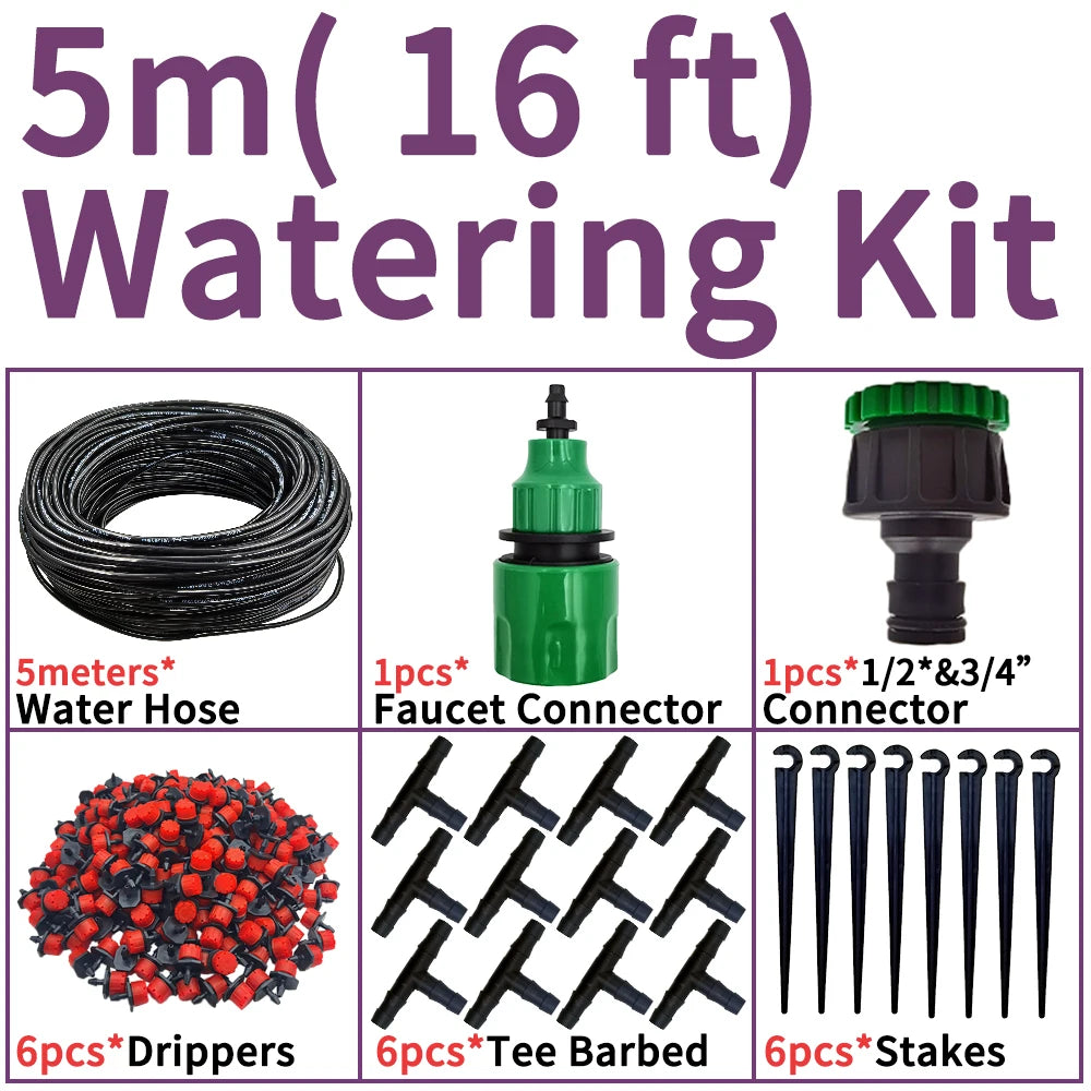 Oasis 5M to 25M DIY Drip Irrigation System Automatic Garden Watering Kit with Adjustable Drippers for Efficient Plant Care