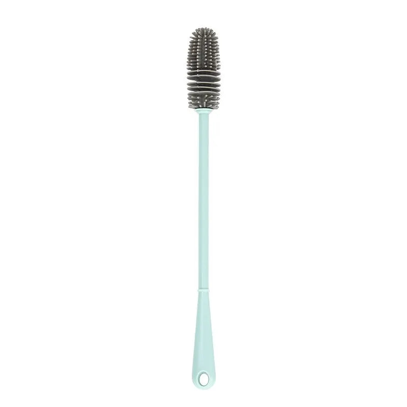 Silicone Milk Bottle Brush Long Handle Kitchen Cleaner Tool