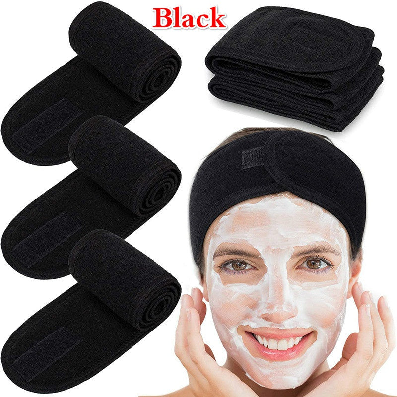 1pcs Facial Spa Headband Adjustable Terry Cloth Hair Wrap