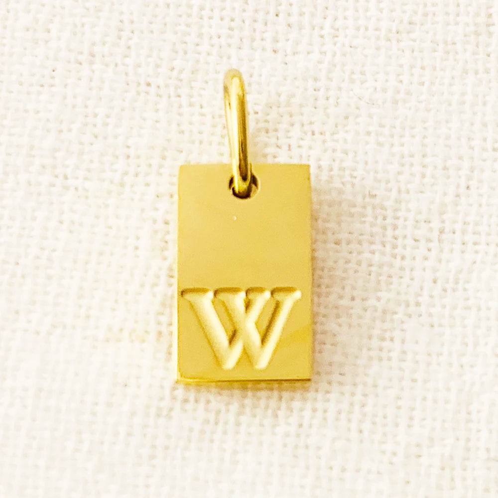 SUNIBI Alphabet Charm Pendant for Necklaces Stainless Steel Jewelry