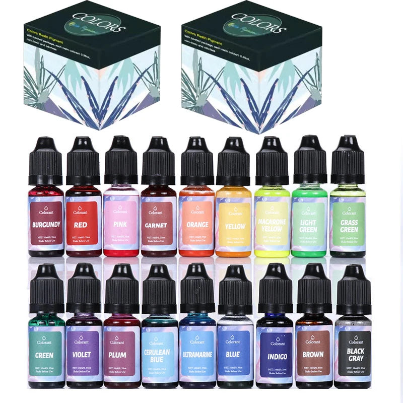Epoxy Resin Pigment Set Liquid Coloring Agent for DIY Crafts
