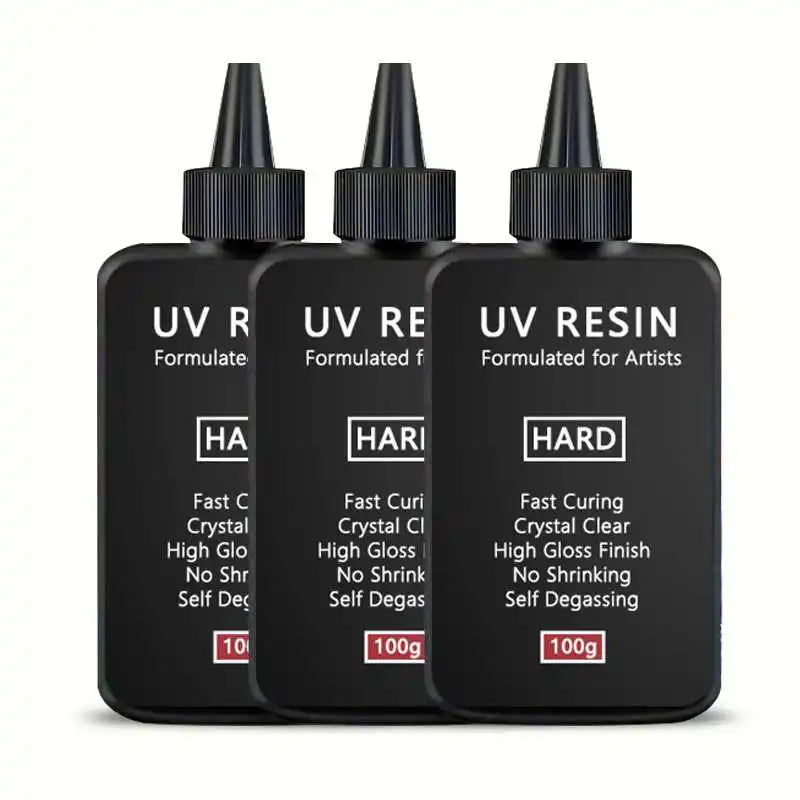 Crystal Clear Hard UV Resin Upgraded Formula Fast Curing Transparent Resin for Jewelry Making and Crafts