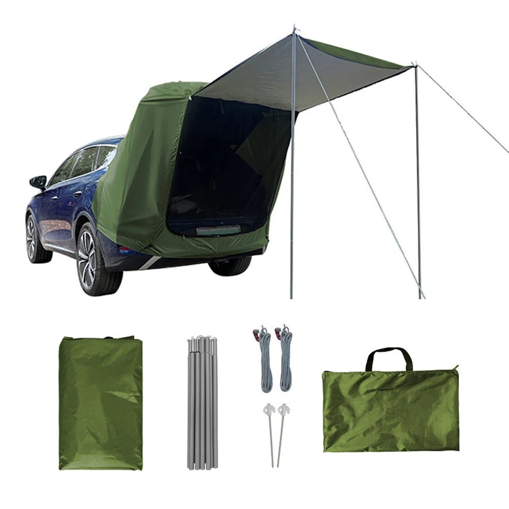 Outdoor Car Rear Tent Camping Canopy Sunshine-Proof Rain-Proof