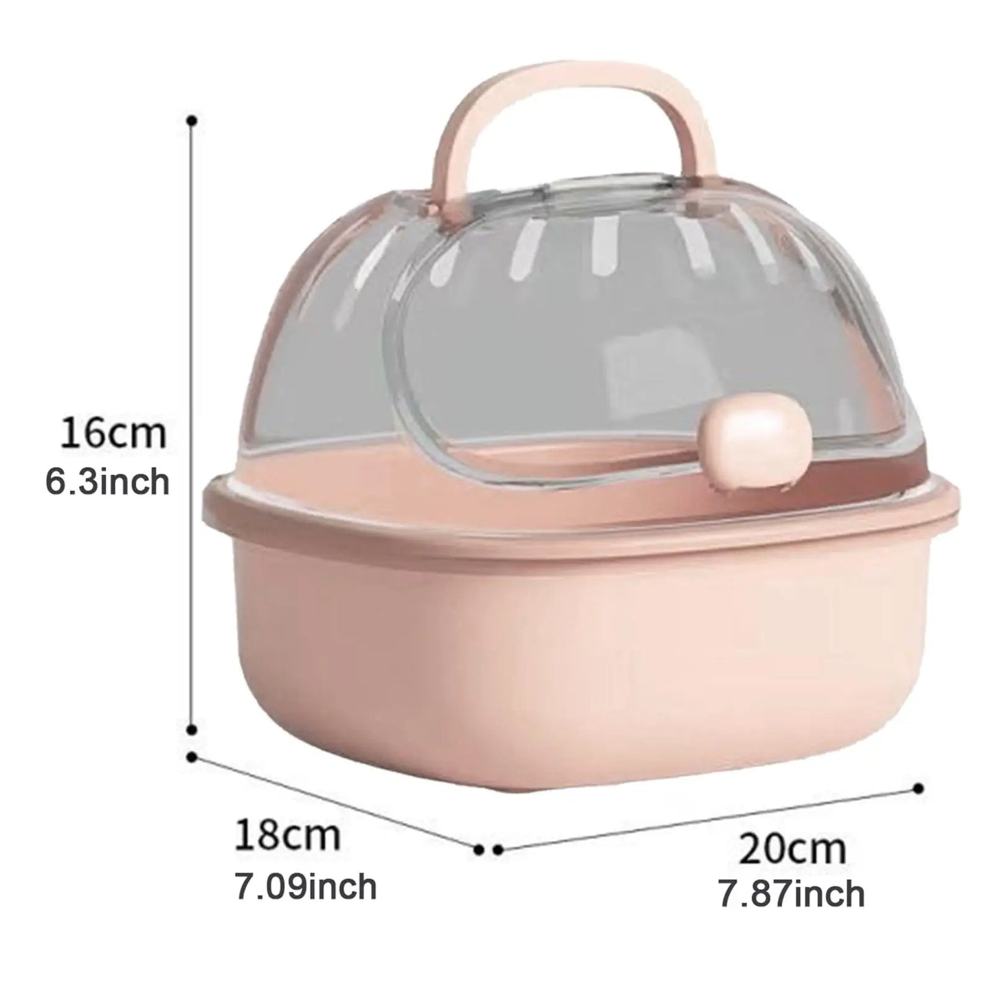 Hamster Travel Carrier Cage Travel Breathable Small Animal Carry Case for Chinchilla Hedgehog Vacation Small Animals Squirrel