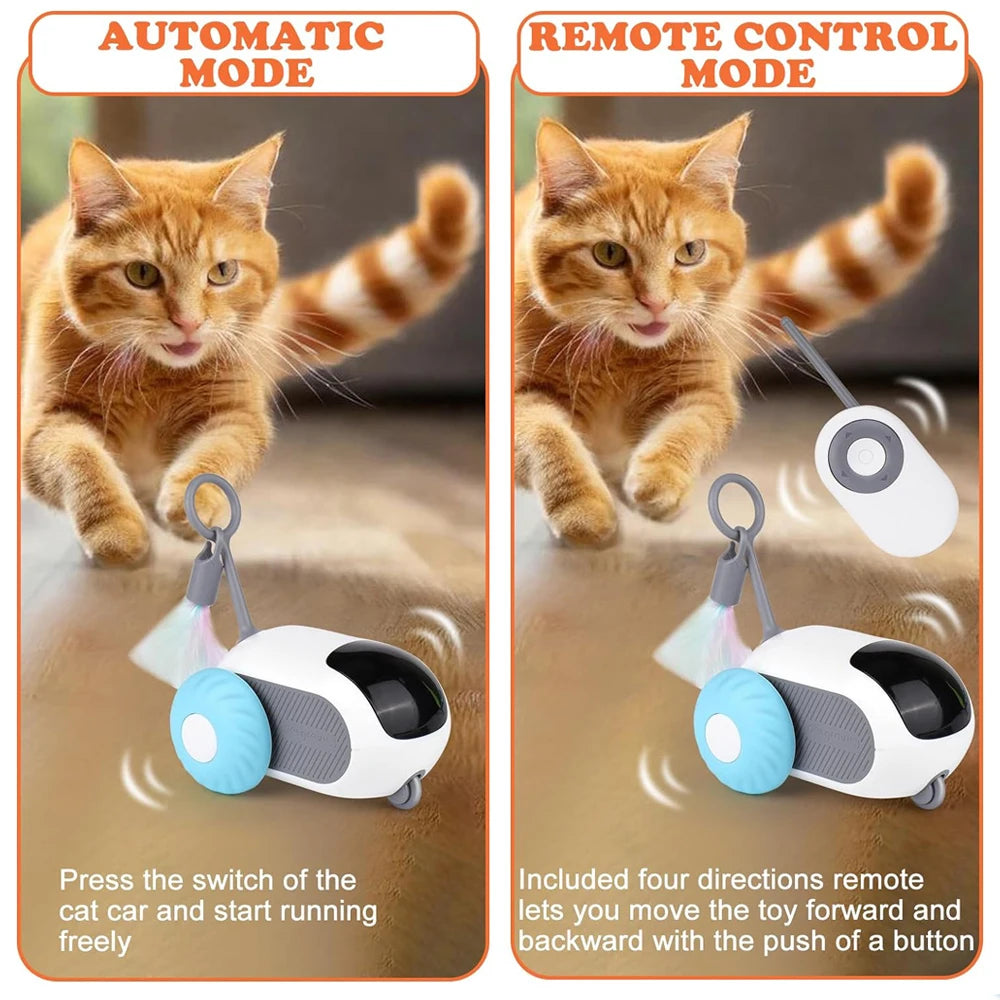 Smart Cat Toy 2 Modes Automatic Remote Controlled Car for Cats Dogs Interactive Training Supplies
